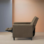 Pushback Recliner Home Theater Chair - Compact Reclining Chair with Armrest and Adjustable Footrest, Ideal for Small Spaces