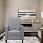 Pushback Recliner Home Theater Chair - Compact Reclining Chair with Armrest and Adjustable Footrest, Ideal for Small Spaces