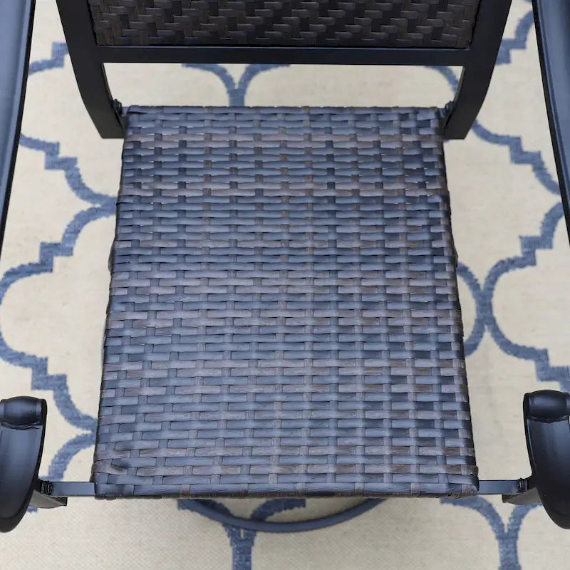 MAISON ARTS 7/9-piece Patio Dining Set, 6/8 Rattan Chairs with Cushions and 1 Expandable Metal Table