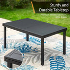 MAISON ARTS 7/9-piece Patio Dining Set, 6/8 Rattan Chairs with Cushions and 1 Expandable Metal Table