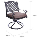 Manasquan Dining Swivel Rocker With Cushion (Set of 2) by Havenside Home