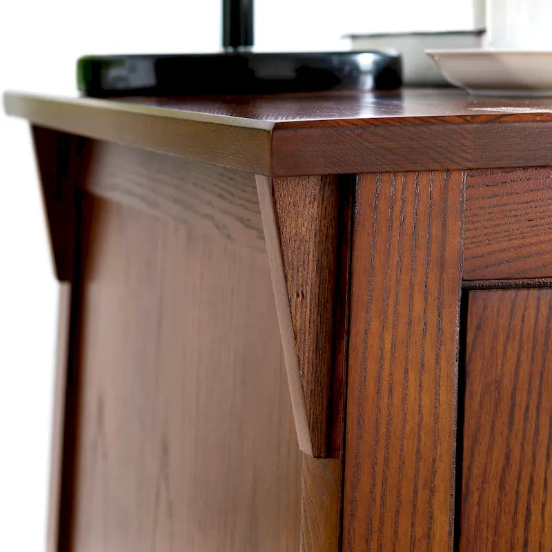Leick Home Traditional Solid Wood Mission Cabinet End Table