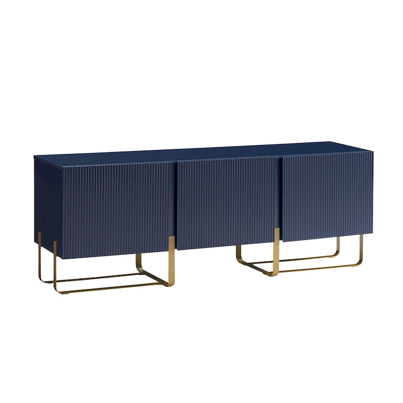 DH BASIC Modern 60-inch 3-Door Storage TV Stand by Denhour