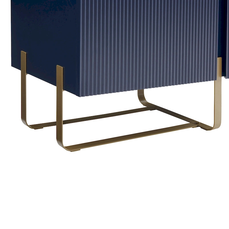 DH BASIC Modern 60-inch 3-Door Storage TV Stand by Denhour
