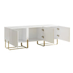 DH BASIC Modern 60-inch 3-Door Storage TV Stand by Denhour