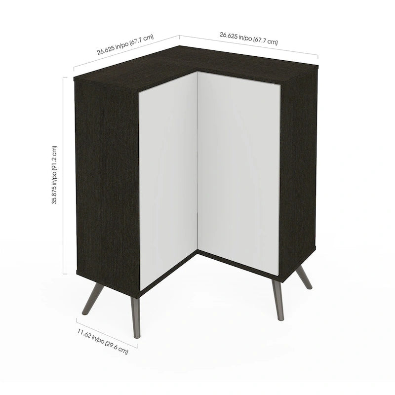 Bestar Small Space Krom Corner Storage Unit