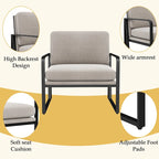 Accent Chairs, Living Room Chairs Linen Arm Chair Accent Chairs for Living Room