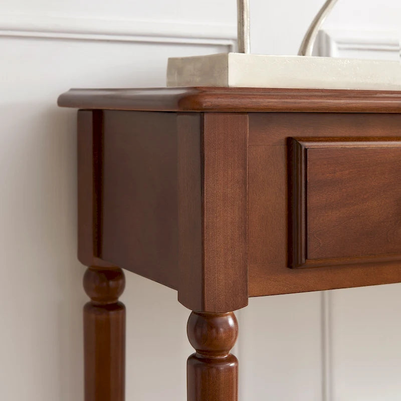 Leick Home Coastal One Drawer Narrow Hall Console Sofa Table