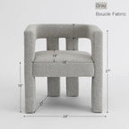 KINWELL 24 Wide Boucle Upholstered Armchair (Set of 2)