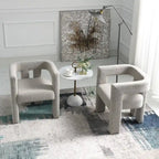 KINWELL 24 Wide Boucle Upholstered Armchair (Set of 2)
