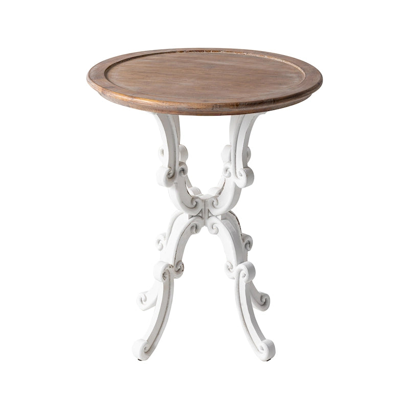 COZAYH Rustic Farmhouse End Table, Natural Top Side Table for Family, Dinning or Living Room, Handcrafted Finish, Modern