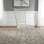 Magnolia Manor Antique White Weathered Bark Opt 7 Piece Leg Table Set