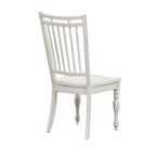 Magnolia Manor Antique White Weathered Bark Opt 7 Piece Leg Table Set