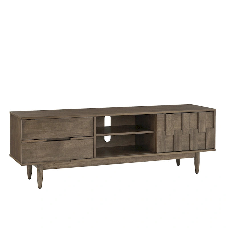 Mobile TV Kieran Moderno in Legno Mid-Century a 2 Cassetti di iNSPIRE Q