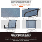 MAISON ARTS 7-Piece Outdoor Dining Set with 6 Textilene Chairs and U-Shaped Leg Table
