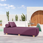 JaxxAlvyOutdoor Sun Lounger - Luxurious Sunbed with Wood Feet Sunbrella