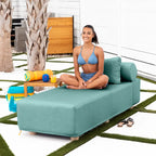 JaxxAlvyOutdoor Sun Lounger - Luxurious Sunbed with Wood Feet Sunbrella
