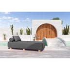 JaxxAlvyOutdoor Sun Lounger - Luxurious Sunbed with Wood Feet Sunbrella