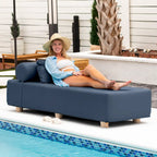 JaxxAlvyOutdoor Sun Lounger - Luxurious Sunbed with Wood Feet Sunbrella