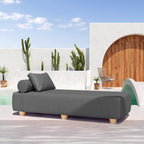 JaxxAlvyOutdoor Sun Lounger - Luxurious Sunbed with Wood Feet Sunbrella