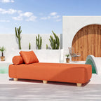 JaxxAlvyOutdoor Sun Lounger - Luxurious Sunbed with Wood Feet Sunbrella