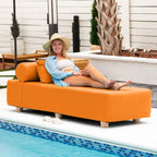 JaxxAlvyOutdoor Sun Lounger - Luxurious Sunbed with Wood Feet Sunbrella