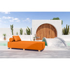 JaxxAlvyOutdoor Sun Lounger - Luxurious Sunbed with Wood Feet Sunbrella