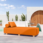 JaxxAlvyOutdoor Sun Lounger - Luxurious Sunbed with Wood Feet Sunbrella