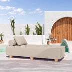 JaxxAlvyOutdoor Sun Lounger - Luxurious Sunbed with Wood Feet Sunbrella