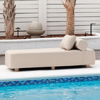 JaxxAlvyOutdoor Sun Lounger - Luxurious Sunbed with Wood Feet Sunbrella