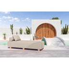 JaxxAlvyOutdoor Sun Lounger - Luxurious Sunbed with Wood Feet Sunbrella