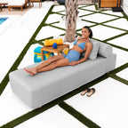 JaxxAlvyOutdoor Sun Lounger - Luxurious Sunbed with Wood Feet Sunbrella