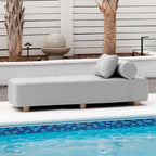 JaxxAlvyOutdoor Sun Lounger - Luxurious Sunbed with Wood Feet Sunbrella