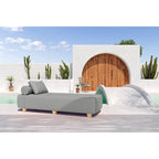 JaxxAlvyOutdoor Sun Lounger - Luxurious Sunbed with Wood Feet Sunbrella
