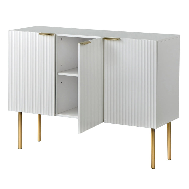 Lifestorey Valen Channel Front Sideboard/Buffet with Adjustable Shelves