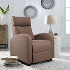 Fabric Recliner Chair Massage Recliner Sofa Chair Adjustable Reclining Chairs Home Theater Single Modern