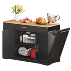 Moasis 53-inch Rolling Kitchen Island Storage Cabinet Portable Mobile Kitchen Cart