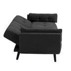 Modern Adjustable Backrest Convertible Futon Sleeper Couch
