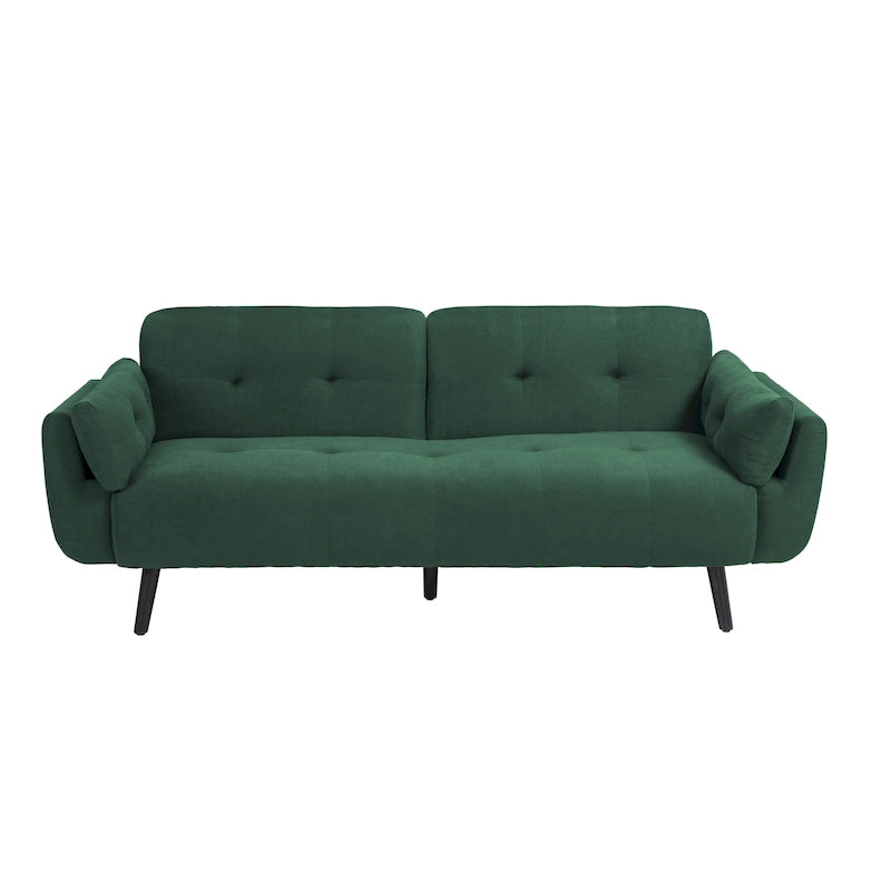 Modern Adjustable Backrest Convertible Futon Sleeper Couch