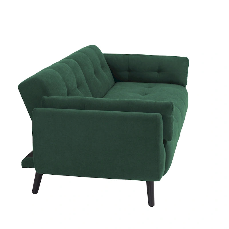 Modern Adjustable Backrest Convertible Futon Sleeper Couch