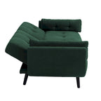 Modern Adjustable Backrest Convertible Futon Sleeper Couch