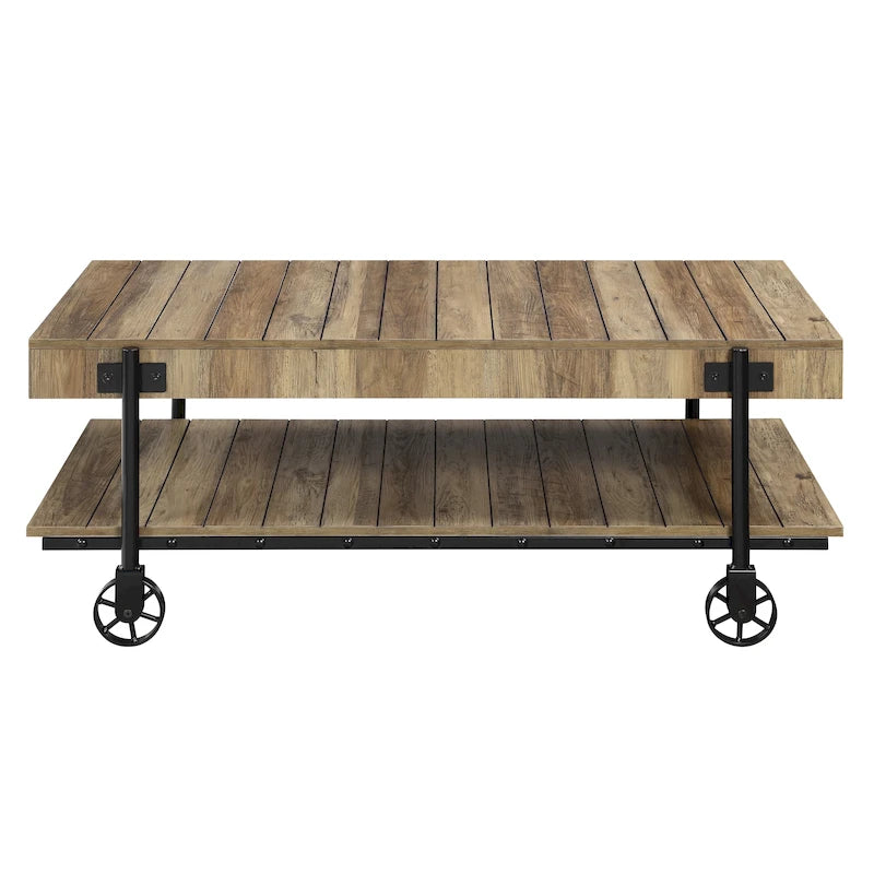 Hyssop Farmhouse 47-inch Steel 1-Shelf Coffee Table by Furniture of America