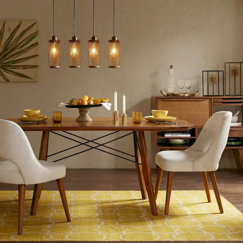 INK+IVY Nola Upholstered Dining Side Chairs with Cutout Back design (Set of 2)