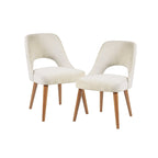 INK+IVY Nola Upholstered Dining Side Chairs with Cutout Back design (Set of 2)