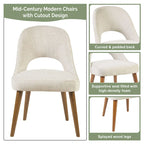 INK+IVY Nola Upholstered Dining Side Chairs with Cutout Back design (Set of 2)