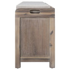 Storage Bench with Removable Basket and 2 Drawers, Fully Assembled Shoe Bench with Removable Cushion - 32 L x 11.8 W x 20 H