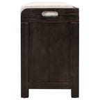 Storage Bench with Removable Basket and 2 Drawers, Fully Assembled Shoe Bench with Removable Cushion - 32 L x 11.8 W x 20 H
