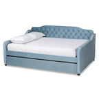 Divano letto estraibile Silver Orchid Titus contemporaneo trapuntato in velluto