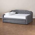 Divano letto estraibile Silver Orchid Titus contemporaneo trapuntato in velluto