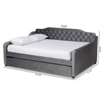 Divano letto estraibile Silver Orchid Titus contemporaneo trapuntato in velluto
